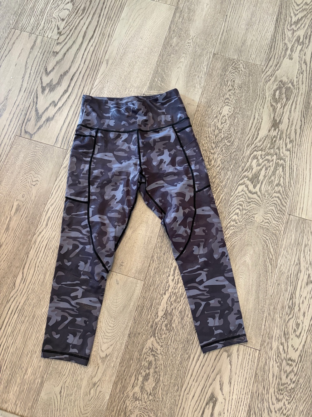 ZYIA Woman’s Grey & Black Camo Leggings